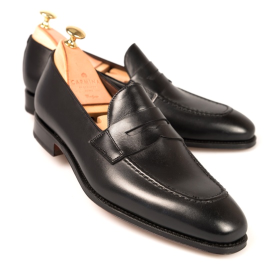 PENNY LOAFERS BLACK BOXCALF | CARMINA Shoemaker