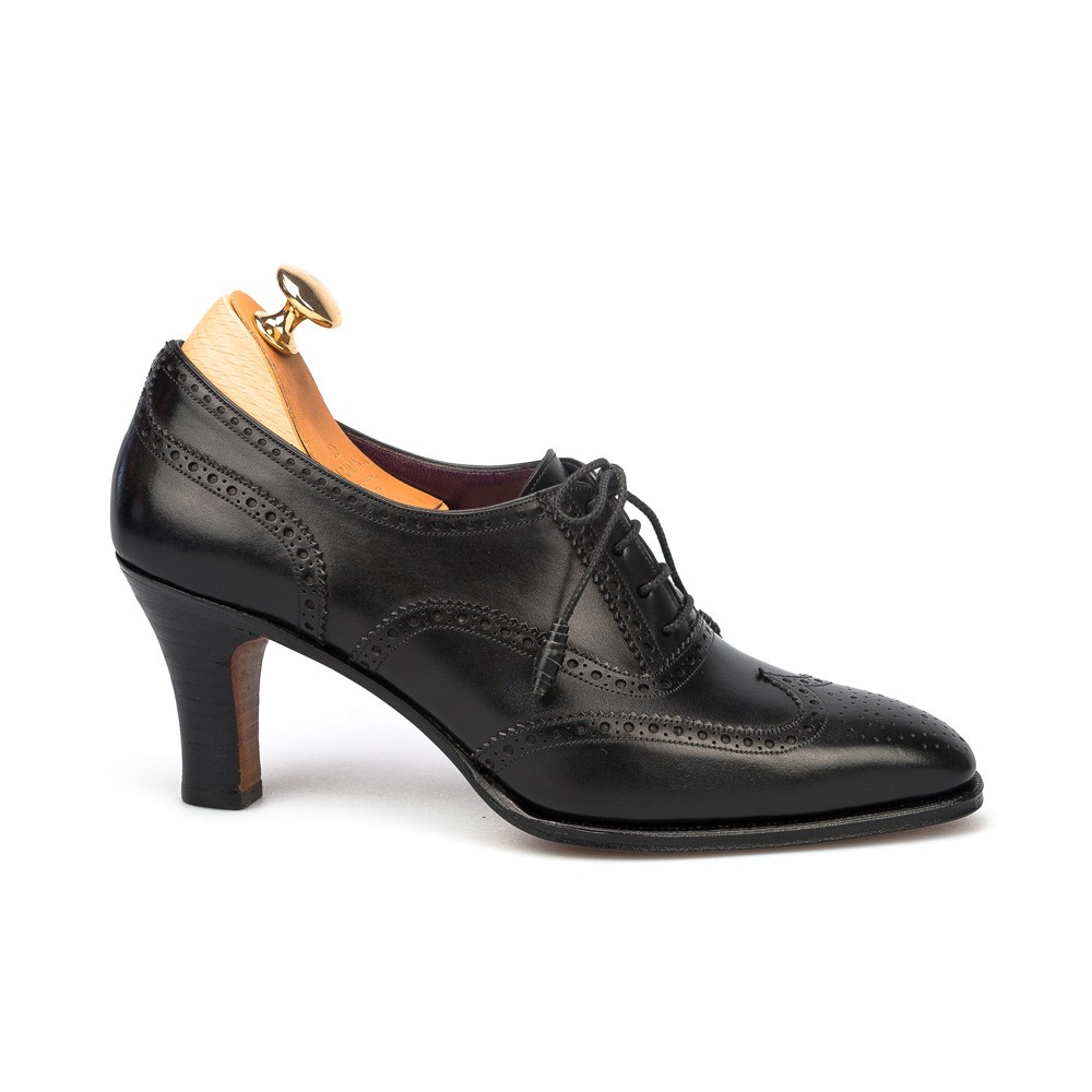 black oxford heels women's shoes