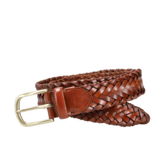 BRAIDED LEATHER BELT   Braided Men Belt Burgundy V2 M 2 