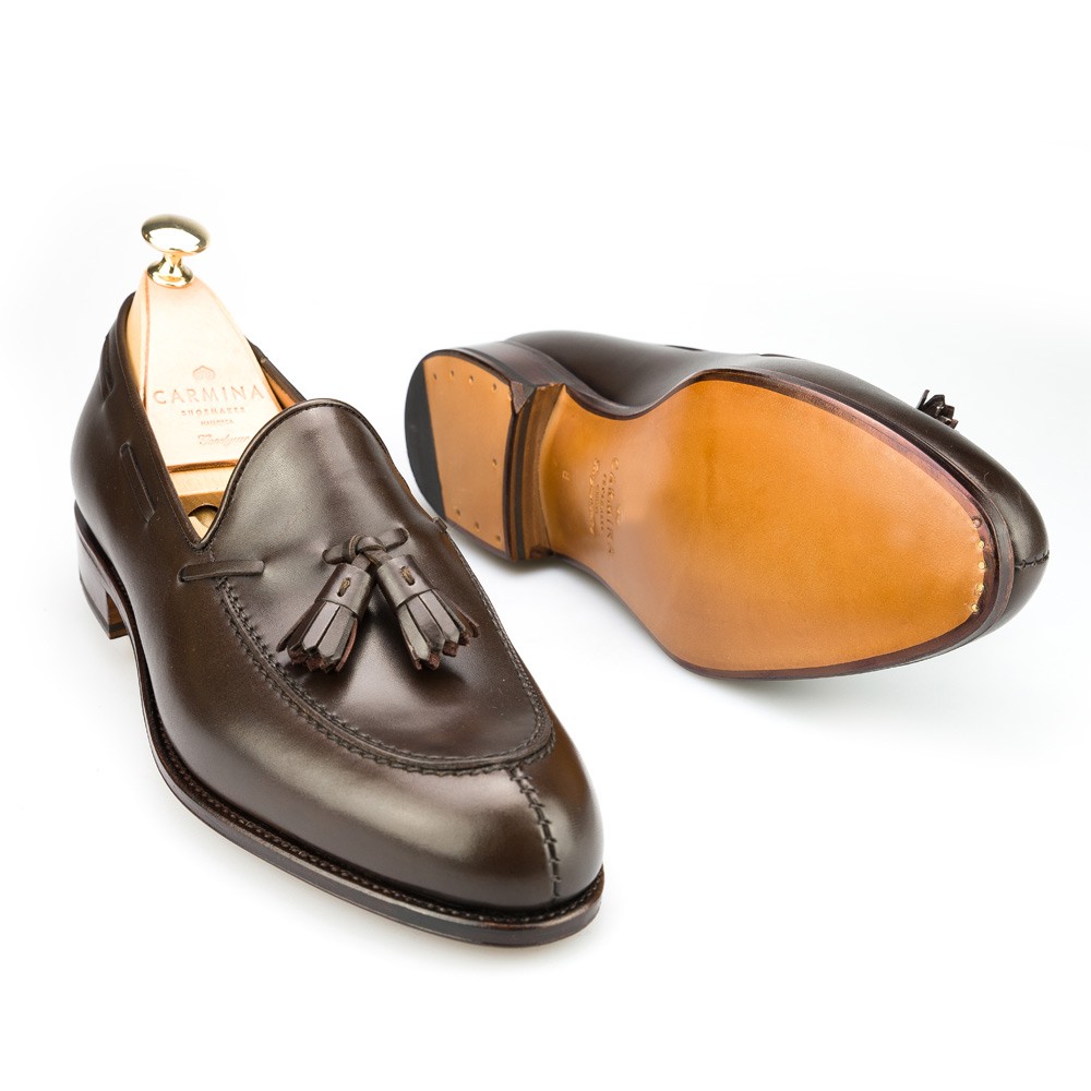 Tassel loafers in Brown Calf | CARMINA 