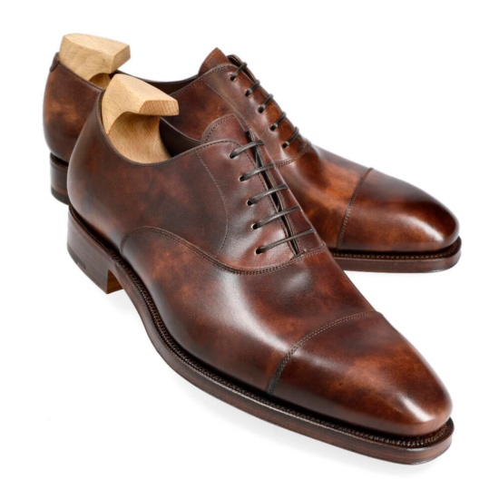 CAP TOE OXFORD SHOES IN BROWN MUSEUM | CARMINA SHOEMAKER