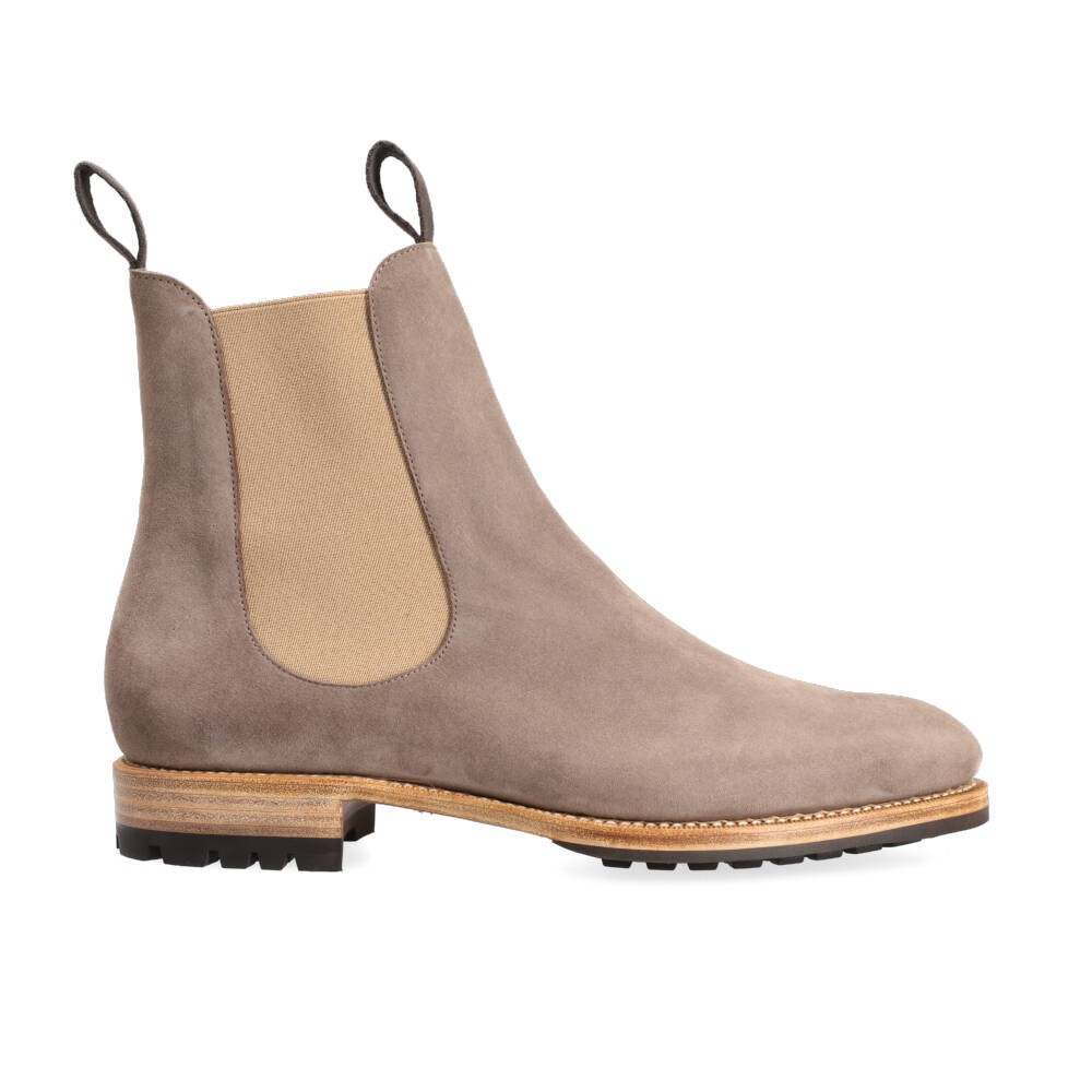 chelsea booties taupe