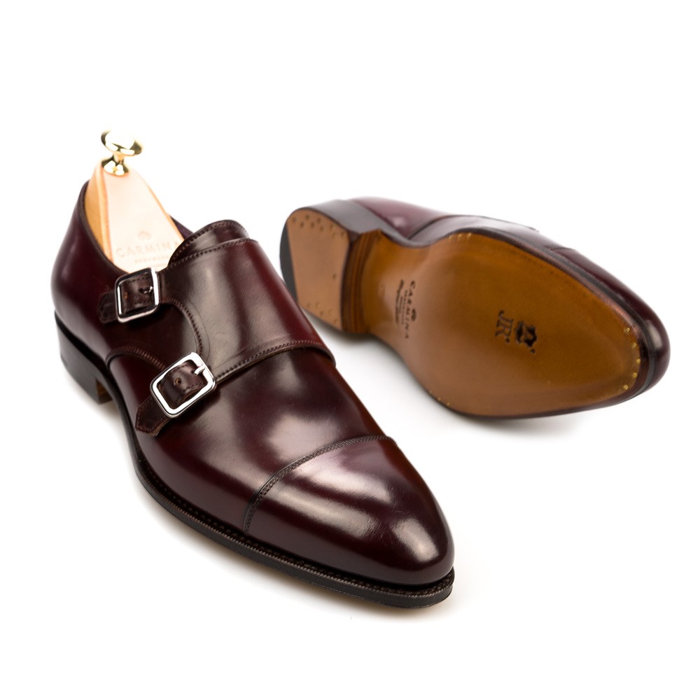 mens burgundy monk strap shoes