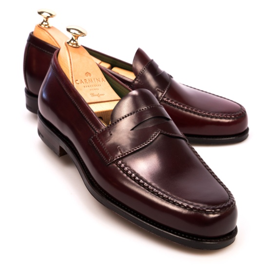 Burgundy Cordovan Dress Loafers | CARMINA Shoemaker