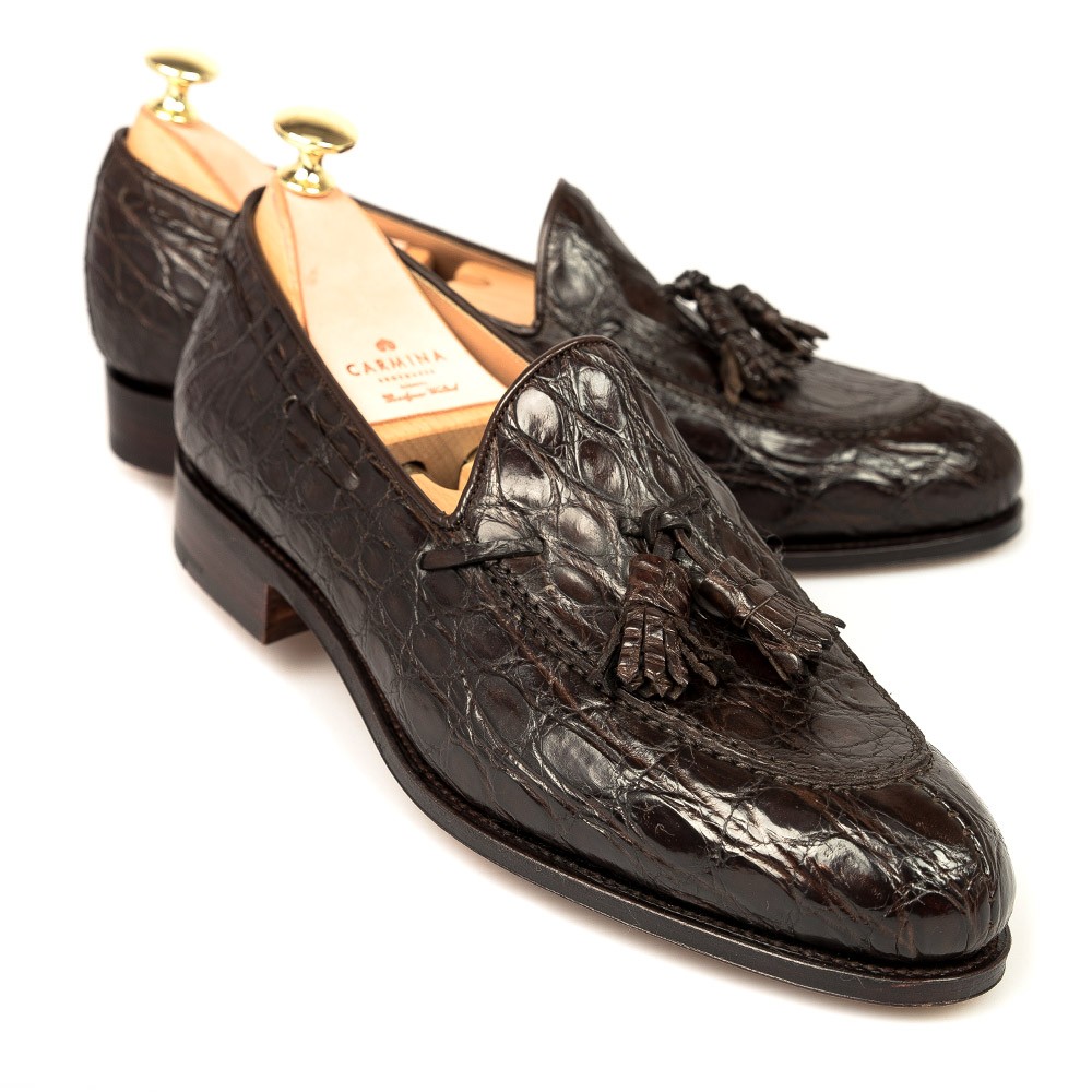 Crocodile Tassel loafers | CARMINA 