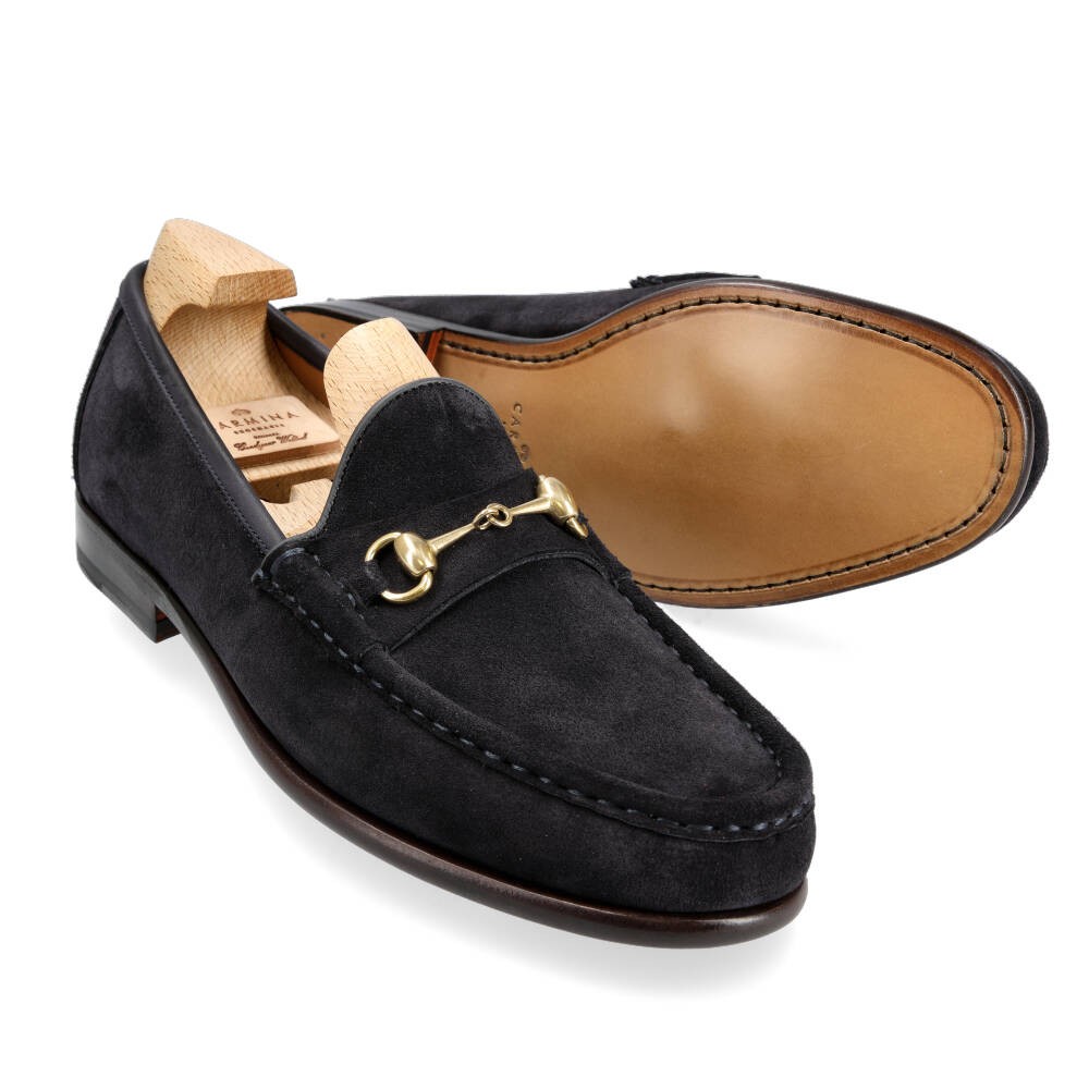 suede bit loafers