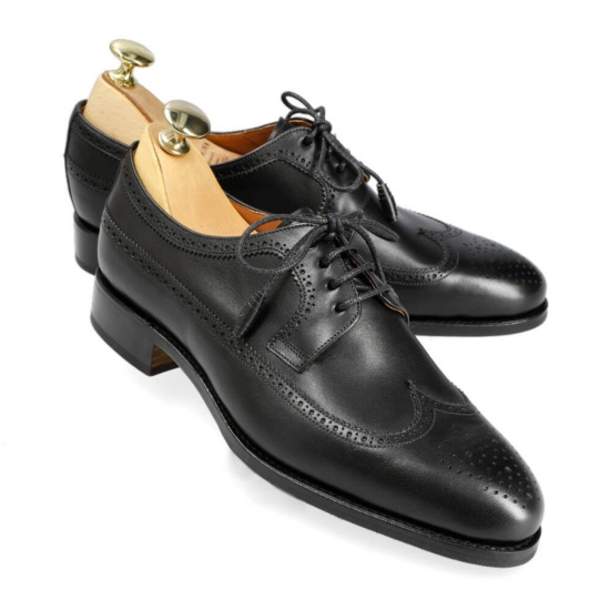 WOMEN DERBY SHOES BLACK VITELLO | CARMINA