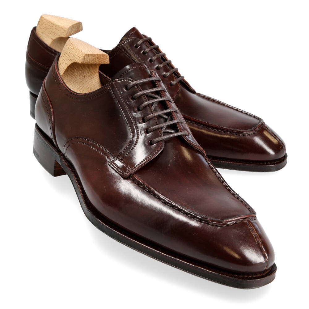 Men's Dark Brown Cordovan Derby Shoes | CARMINA