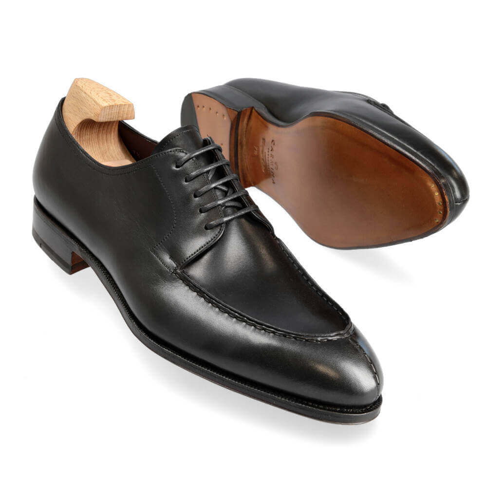 Men's Shiny Brown Derby Shoes | CARMINA