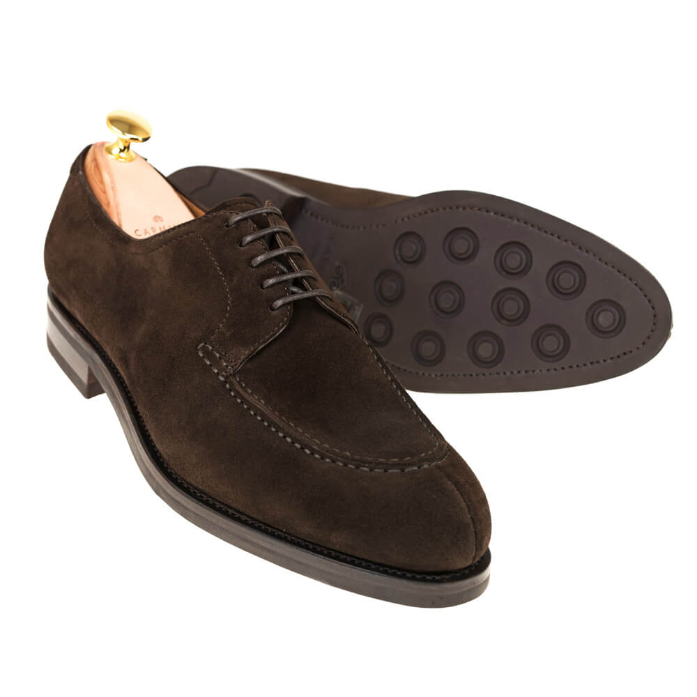 Men's Shiny Brown Derby Shoes | CARMINA