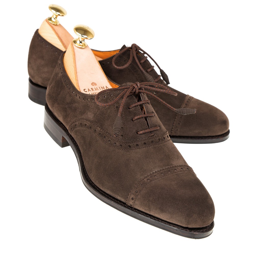 tan suede oxford shoes