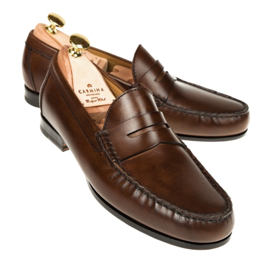 PENNY LOAFERS BROWN NUOVO CALF | CARMINA Shoemaker