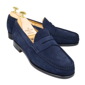 mens blue penny loafers