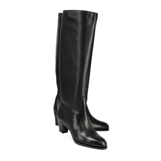 WOMEN BOOT IN BLACK RUSTICALF