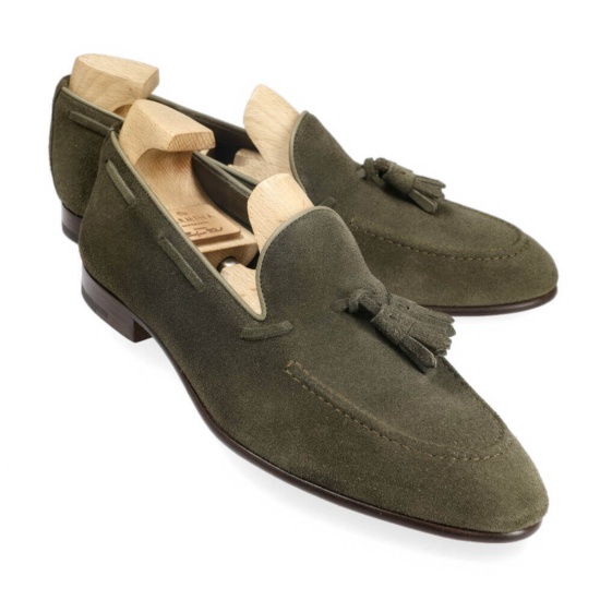 TASSEL LOAFERS LODEN SUEDE | CARMINA