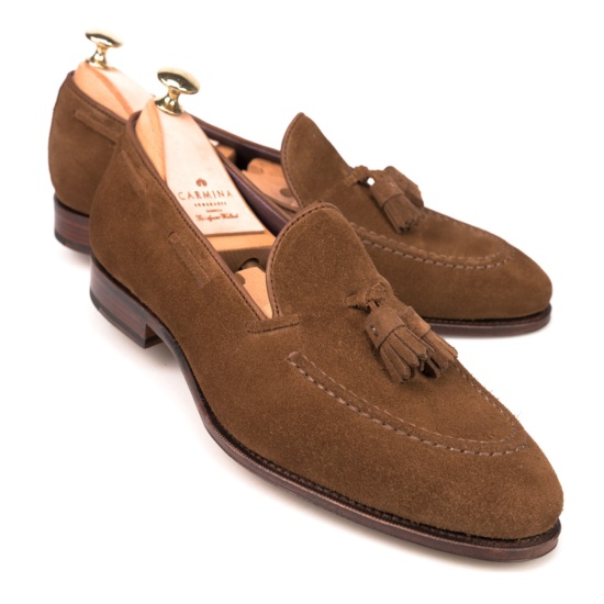 Snuff Suede Dress Loafers | CARMINA Shoemaker