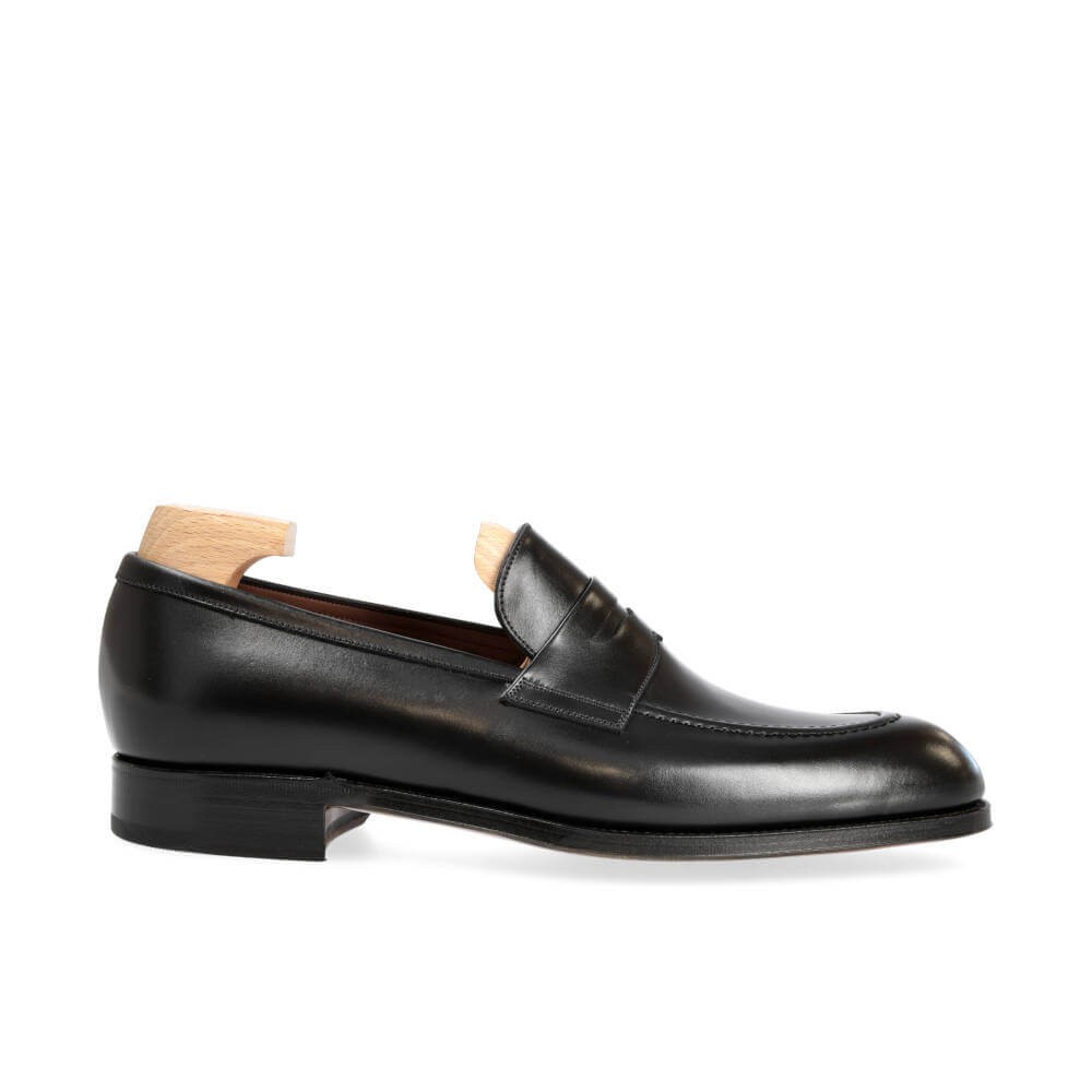 PENNY LOAFERS IN BLACK BOX CALF