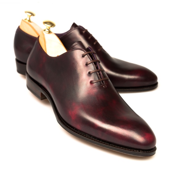 Burgundy on sale wholecut shoes