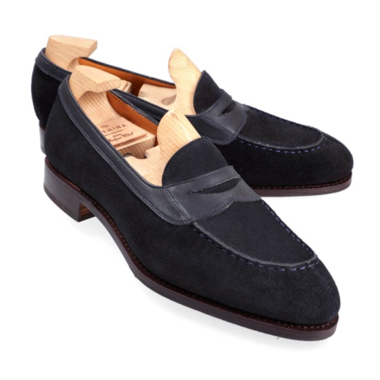 TASSEL LOAFERS WOMEN SUEDE NAVY | CARMINA