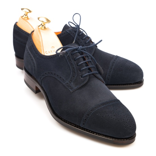 WOMEN'S DERBY SHOES IN NAVY SUEDE